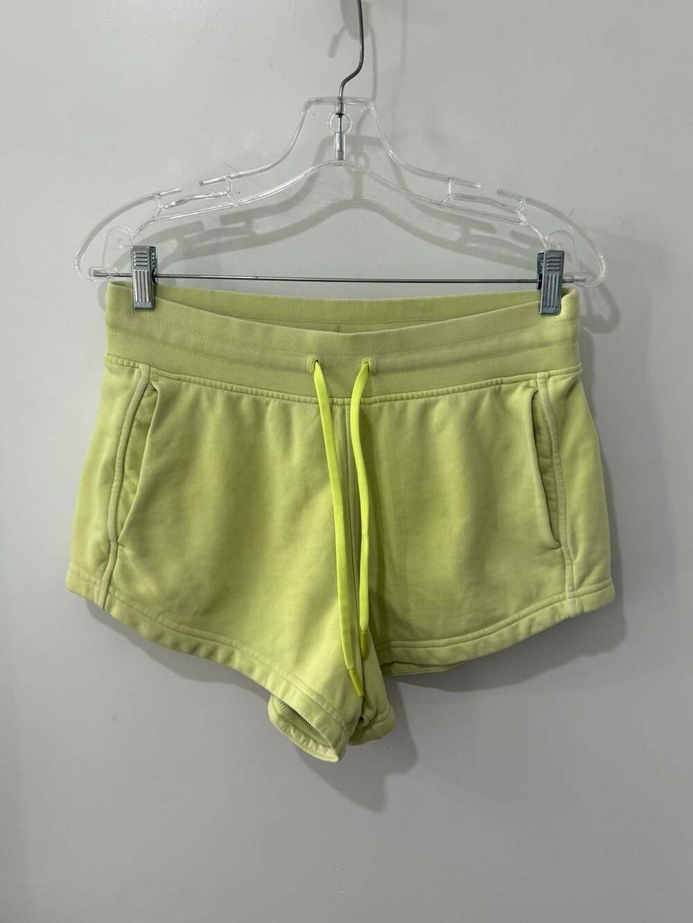 Lululemon Inner Glow High-Rise Short 3" Washed Neon Yellow